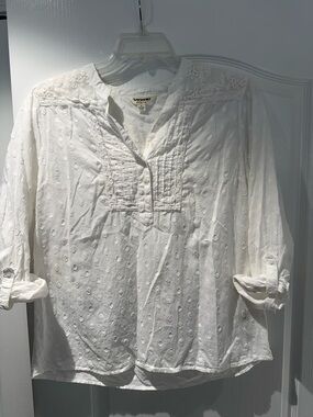 Tantrums White Textured Dot Blouse